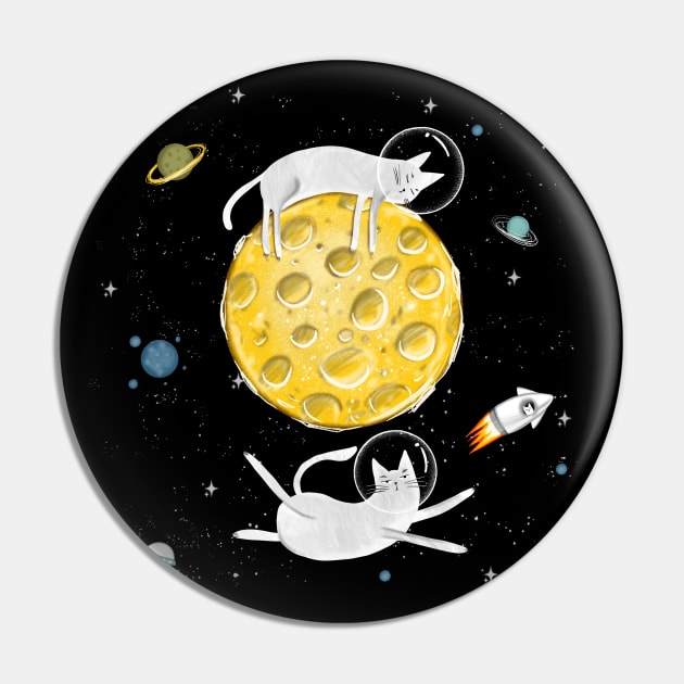 Cats in space. Cute typographi print with cats astronaut. Pin by Olena Tyshchenko