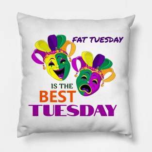 Mardi Gras Fat Tuesday Colorful Pillow