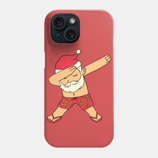 Dabbing Summer Santa Claus Cartoon Phone Case