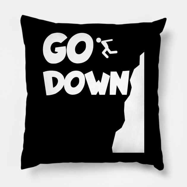 Cliff jumping go down Pillow by maxcode