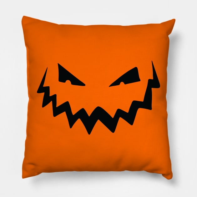 Happy Halloween Jack-o-Lantern Design for Kids and Adults Pillow by Graphic Duster