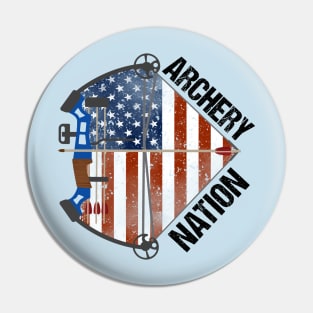 Archery Nation American Flag Pin