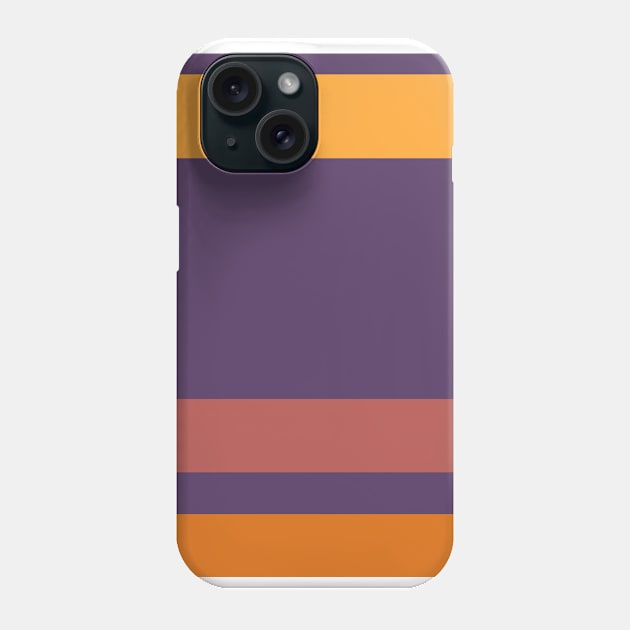 A superb concoction of Old Heliotrope, Deep Ruby, Dark Salmon, Cocoa Brown and Mango stripes. Phone Case by Sociable Stripes