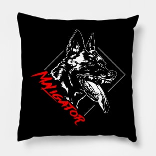 Belgian Malinois Maligator dog portrait Pillow