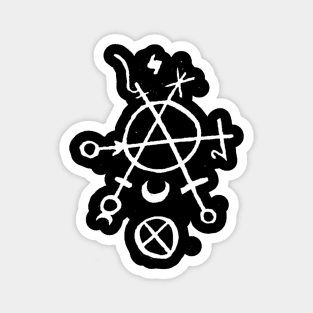 Revolution Sigil (wht) Magnet