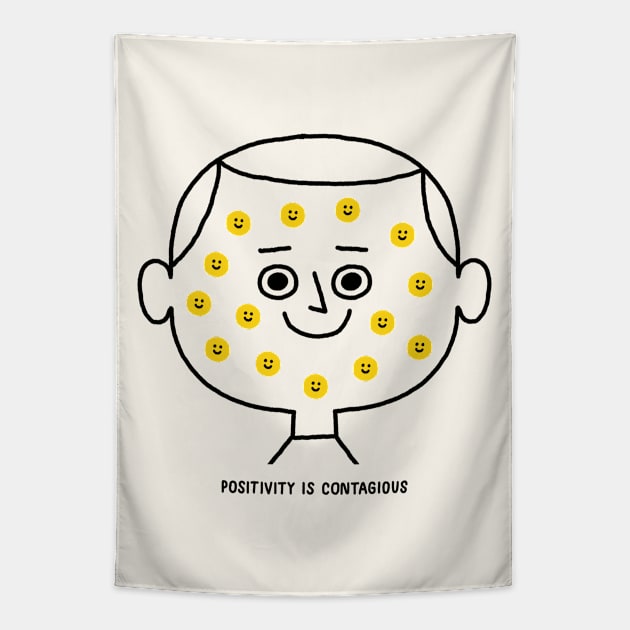 Positivity is Contagious Tapestry by Mauro Gatti Art