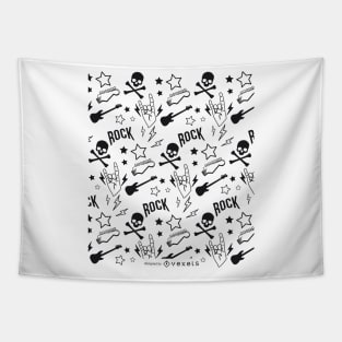 Punk Rock Pattern Design Tapestry