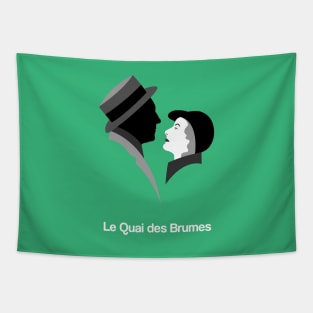 Le Quai des Brumes Minimal Movie Fan Art Jean Gabin Michèle Morgan 30s Tapestry