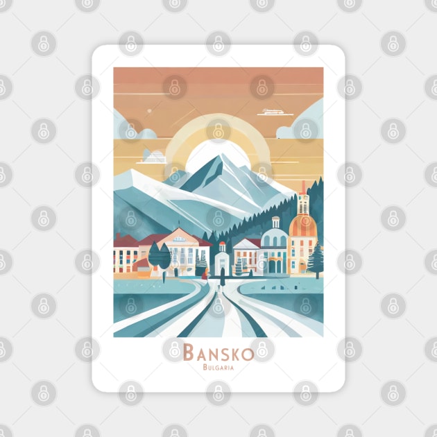 Bansko - Serene Bulgarian Mountainscape Magnet by POD24