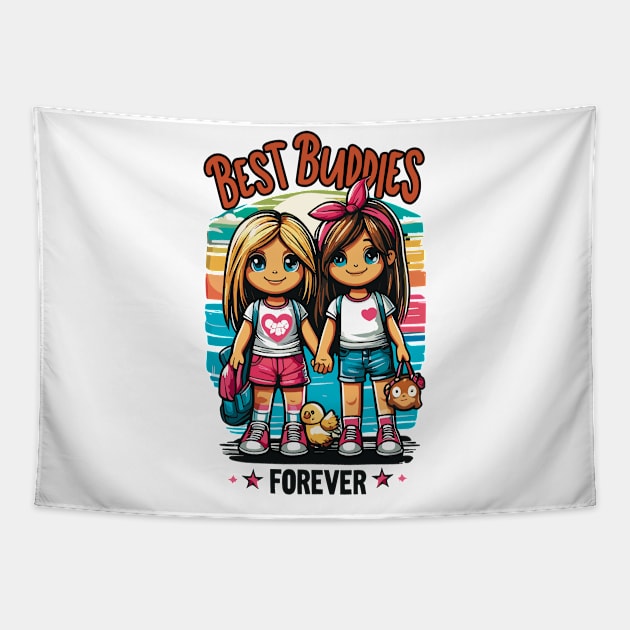 Best Buddies Forever Tapestry by aswIDN