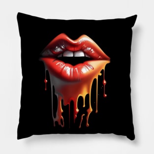 Sweet lovely Lips | Hot Kiss | Juicy Red Lips Girls Pillow