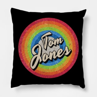 Vintage Style circle - tom Jones Pillow