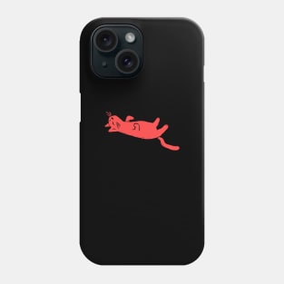 Red Cat Sleeping Phone Case