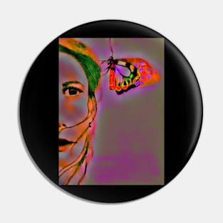 Butterfly Girl Pin