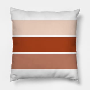 Three Classic Stripes - Light coffee and cream Pillow