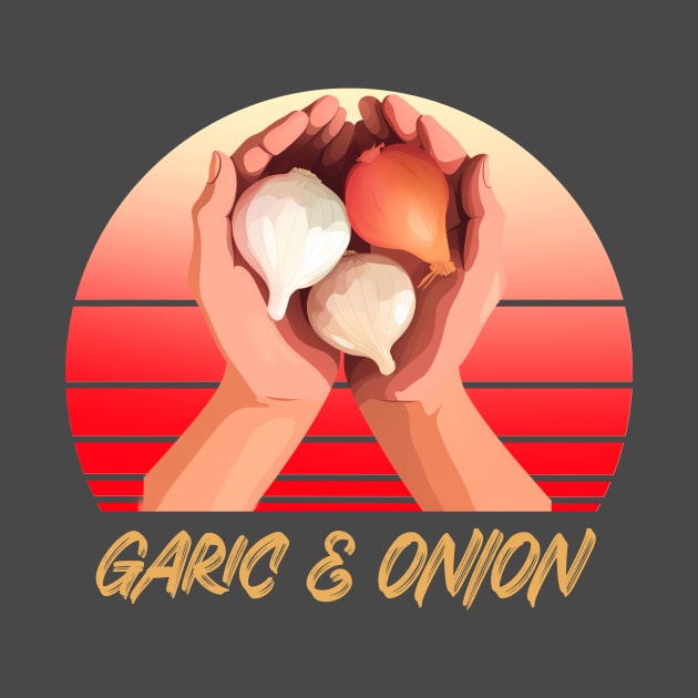 Garlic and Onion, Onion and Garlic by One Eyed Cat Design