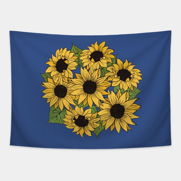 The Sunflower is the National flower of Ukraine Tapestry by marina63