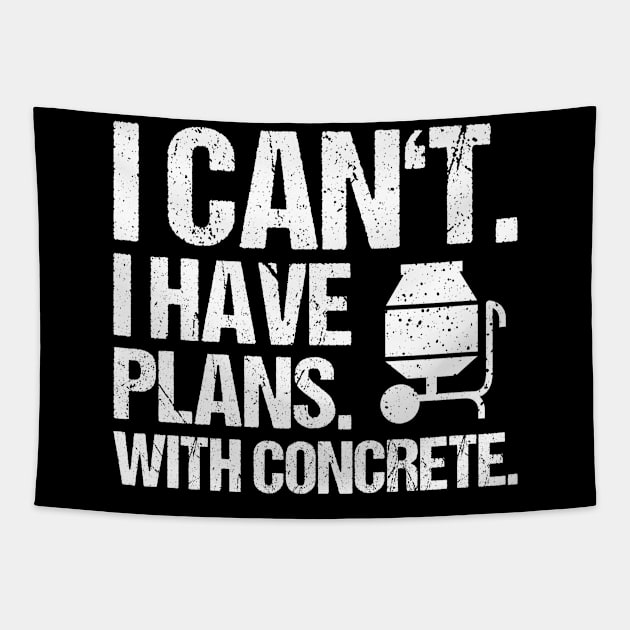 Concrete Worker Concreter Concrete Builder Tapestry by Krautshirts