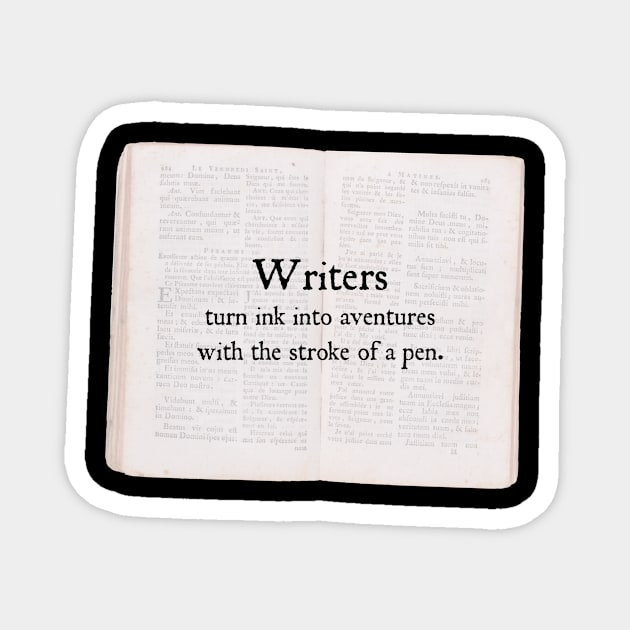 Writer's Adventures Magnet by Leroy Binks