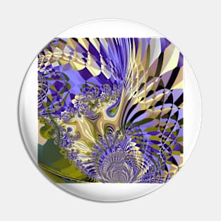 Purple Abstract Feather Pattern Pin