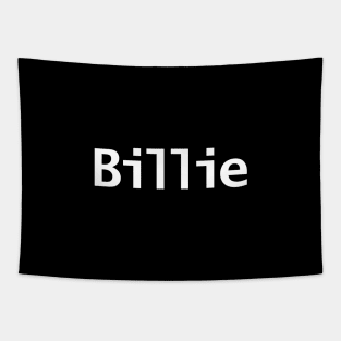 Billie Minimal Typography White Text Tapestry