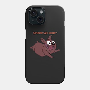 Someone said cookie? Happy and hungry puppy running for some treat. Phone Case