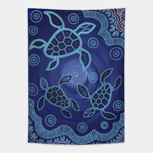 Aboriginal Art - Sea Turtles 3 Tapestry