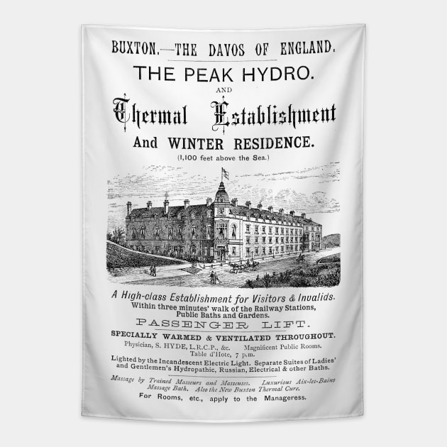 The Peak Hydro and Thermal Establishment - Health Retreat and Spa - 1891 Vintage Advert Tapestry by BASlade93