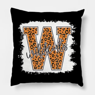 Wild Cat School spirit Leopard Back to School Womens Girls Pillow