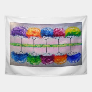 Rainbow landscape Tapestry