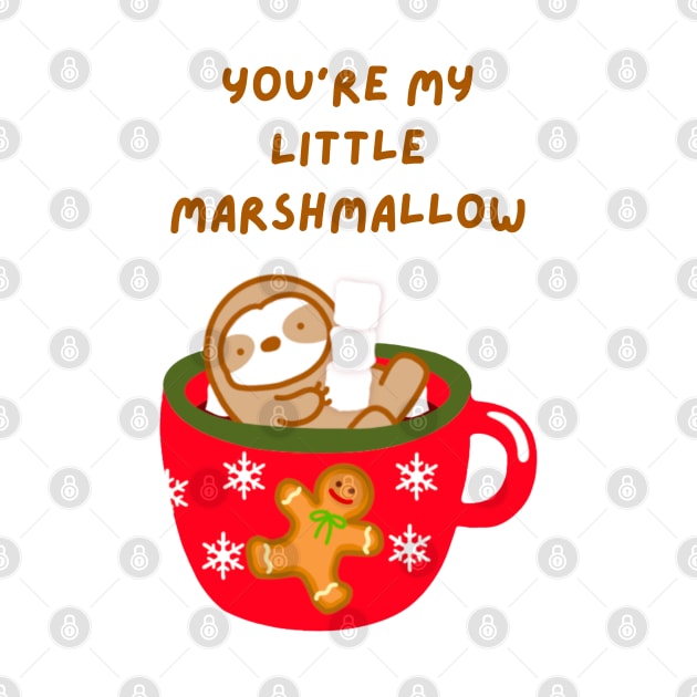 You’re My Little Marshmallow Christmas Mug Sloth by theslothinme