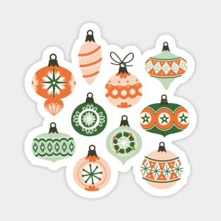 Vintage Christmas Ornaments Magnet