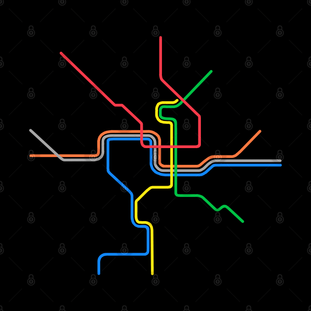 DC metro lines by simplistictees