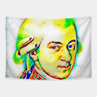 Wolfgang Amadeus Mozart Colourful Portrait | Wolfgang Amadeus Mozart Artwork 6 Tapestry