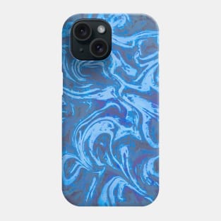 Blue Marble painting, abstract color mix Phone Case