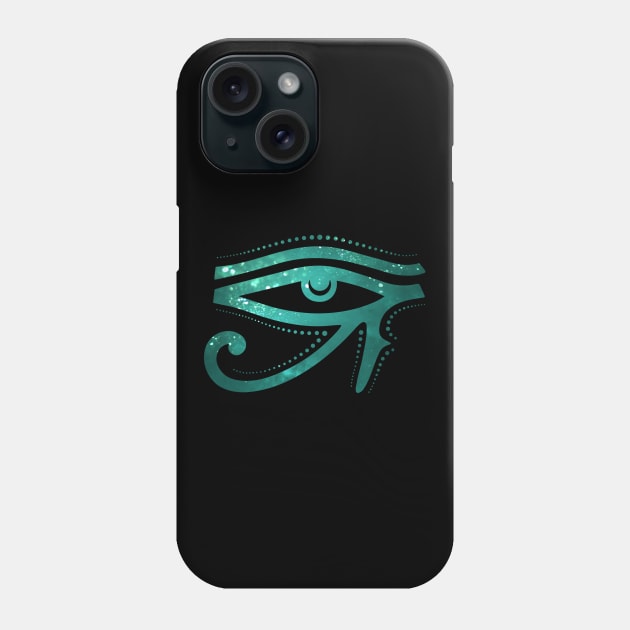 The Cosmic Eye Of RA Egyptian Hieroglyph Phone Case by Foxxy Merch