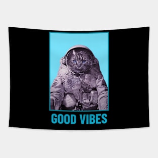 Good Vibes - Space Kitty Tapestry