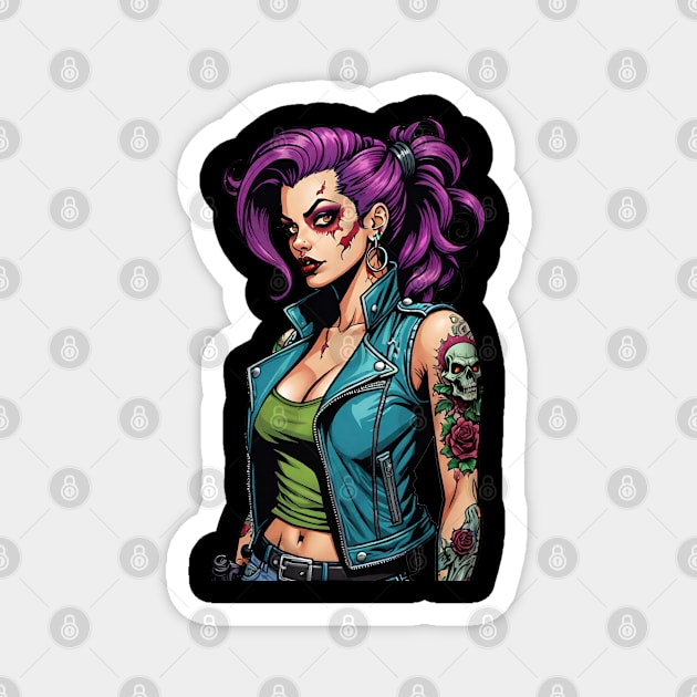 Zombie Pinup Girl Magnet by Grave Digs