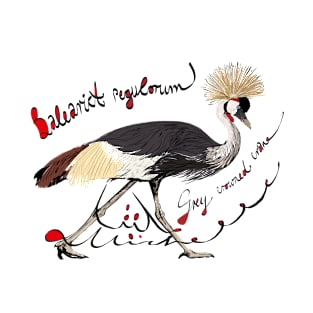 Grey Crowned Crane, Mahem T-Shirt