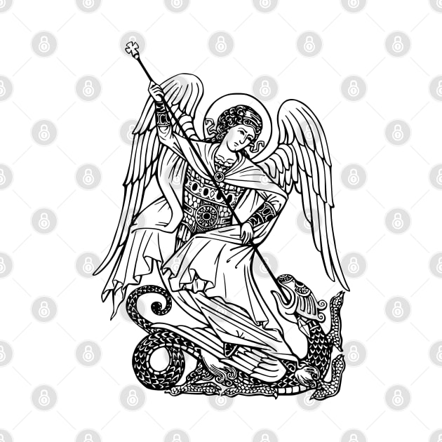 Saint Michael Archangel and the dragon by la chataigne qui vole ⭐⭐⭐⭐⭐