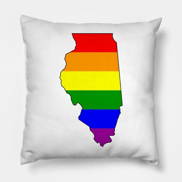 Illinois Pride! Pillow by somekindofguru