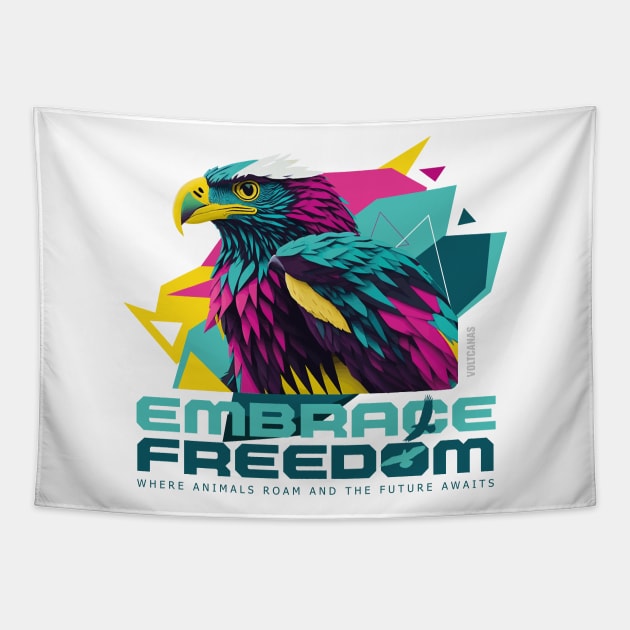 The eagle of freedom, t-shirt and accessories inspired by nature and adventure Tapestry by Voltcanas