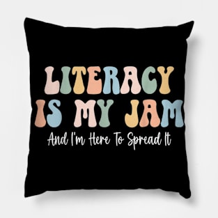 Literacy is my jam and I'm here to spread it Pillow