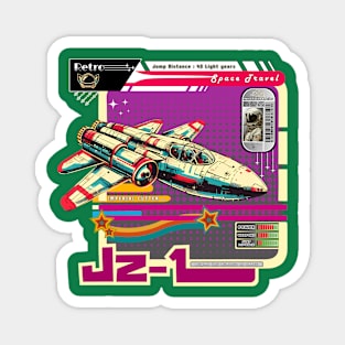 JZ-1 Imperial Cutter (Retro Space travel) I Magnet