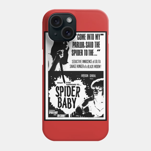 Spider Baby Phone Case by BlackAndWhiteFright