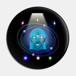 Namaste Yoga in space Pin