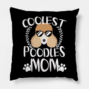 Glasses Coolest Poodles Dog Mom Pillow