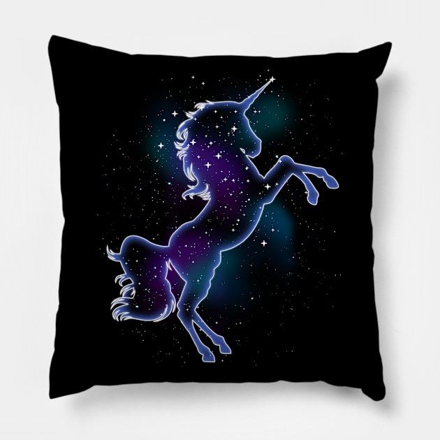 Unicorn Stars Pillow by vo_maria