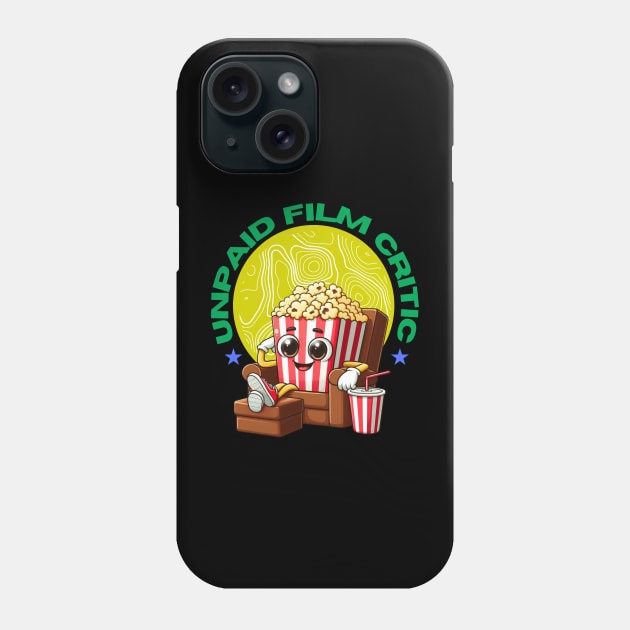 Unpaid Film Critic: Vintage Cinema, Motion Picture Lover and Movie Enthusiast Phone Case by Teebevies