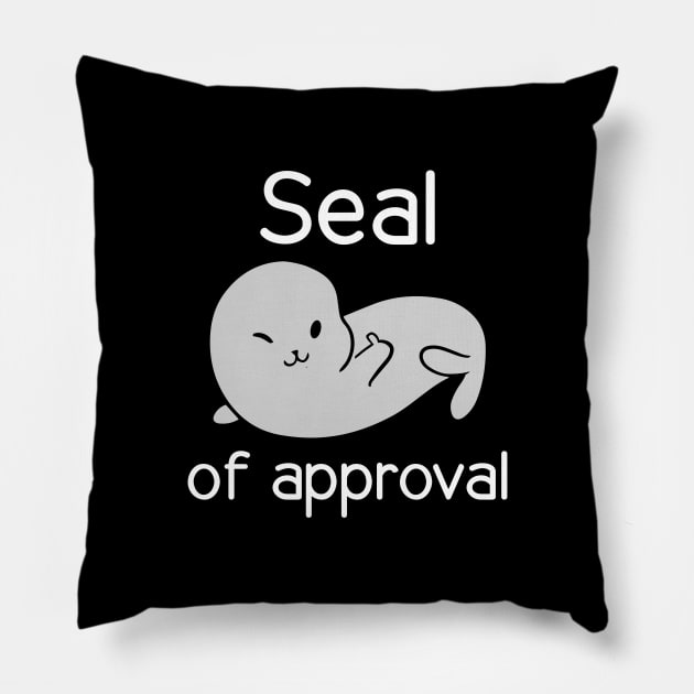 Seal Of Approval Pillow by LuckyFoxDesigns